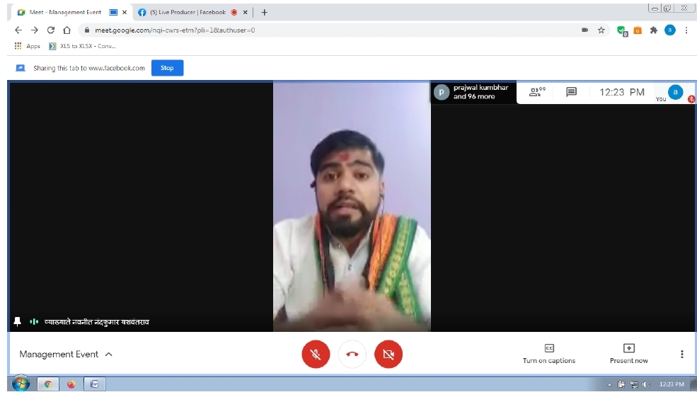 छत्रपती शिवाजी महाराजांच्या व्यवस्थापन कौशल्याचा वापर करून विद्यार्थ्यांनी यशस्वी व्हावे : प्रा. नवनीत नंदकुमार यशवंतराव  