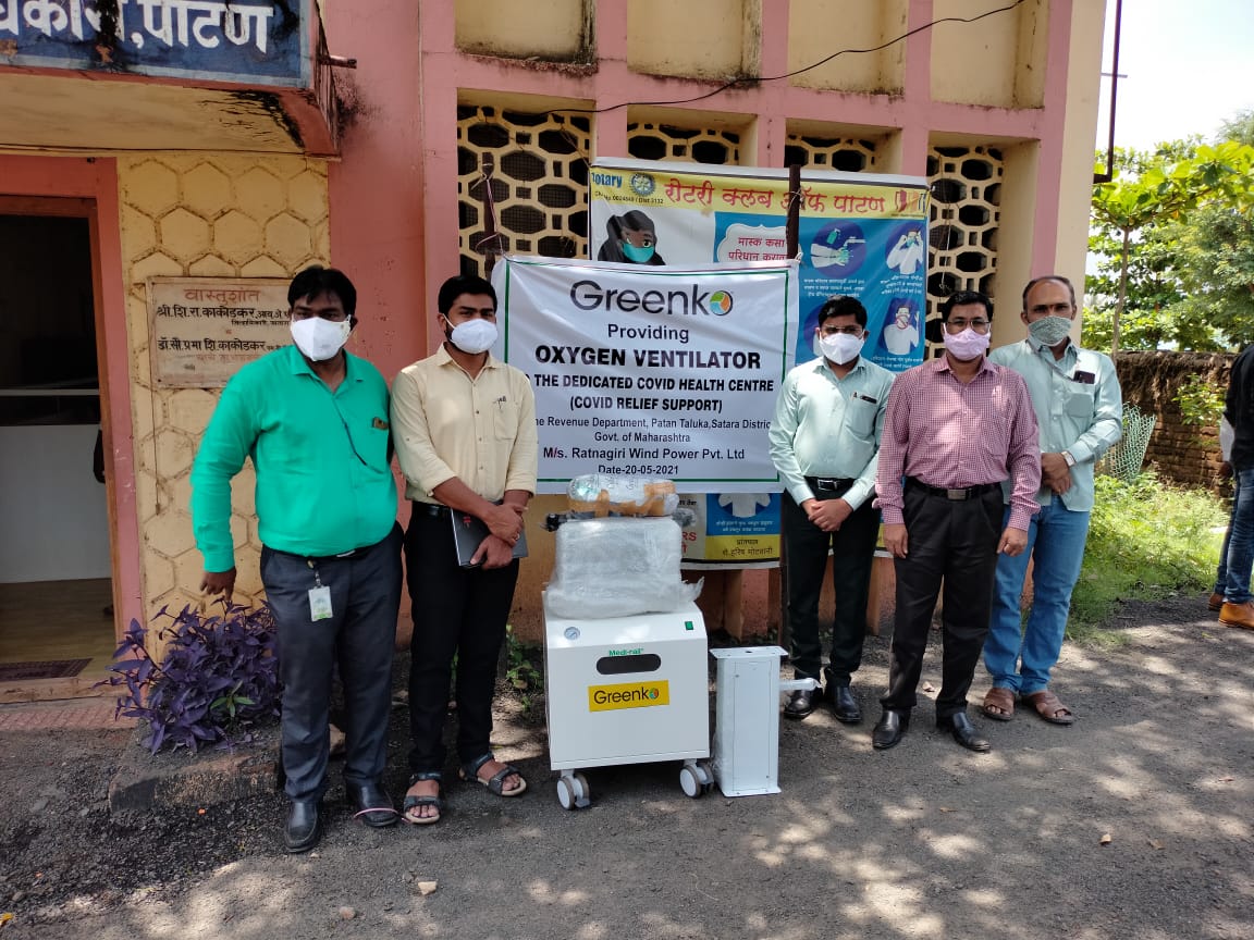 मनसेच्या मागणीने पवनचक्की कंपन्यांना जाग; पाटण तालुक्यात आले पहिले व्हेंटीलेटर युनिट