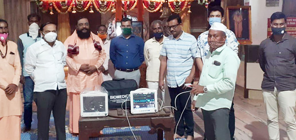 ‘सेवागिरी देवस्थान ट्रस्ट’तर्फे कोविड रुग्णालयास ईसीजी मॉनिटर सेटअप भेट