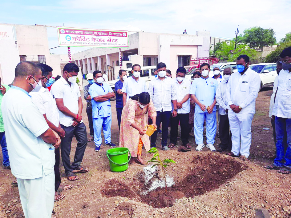 प्रांताधिकारी संगीता राजापूरकर यांच्या हस्ते लोणंद येथे वृक्षारोपण 