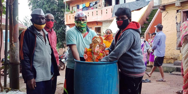 पाचगणीत ‘गणपती बाप्पा मोरया...मंगलमूर्ती मोरया’च्या गजरात घरगुती गणेशमूर्तींचे विसर्जन