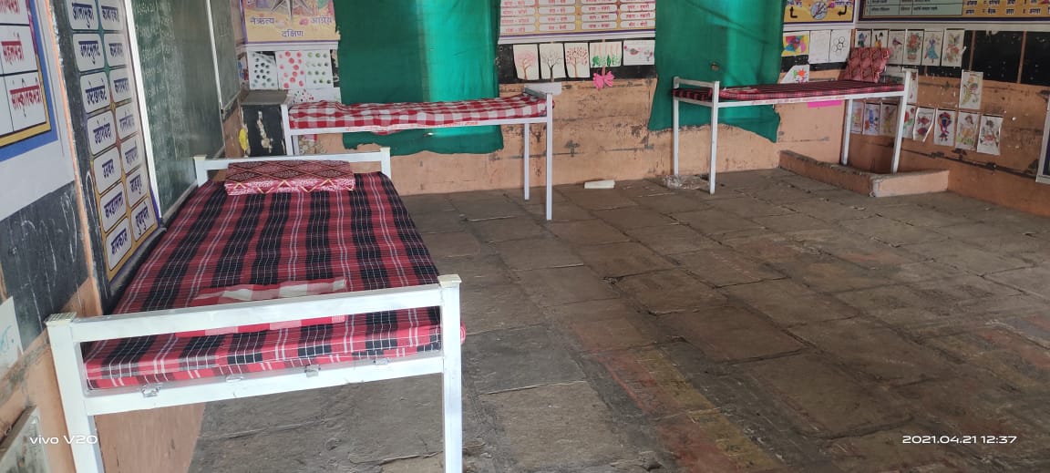 बोंबाळे येथे कोरोना रुग्णांसाठी साकारलं विलगीकरण कक्ष