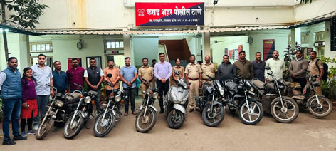 चोरीच्या दुचाकी शोधण्यात पोलिसांना यश