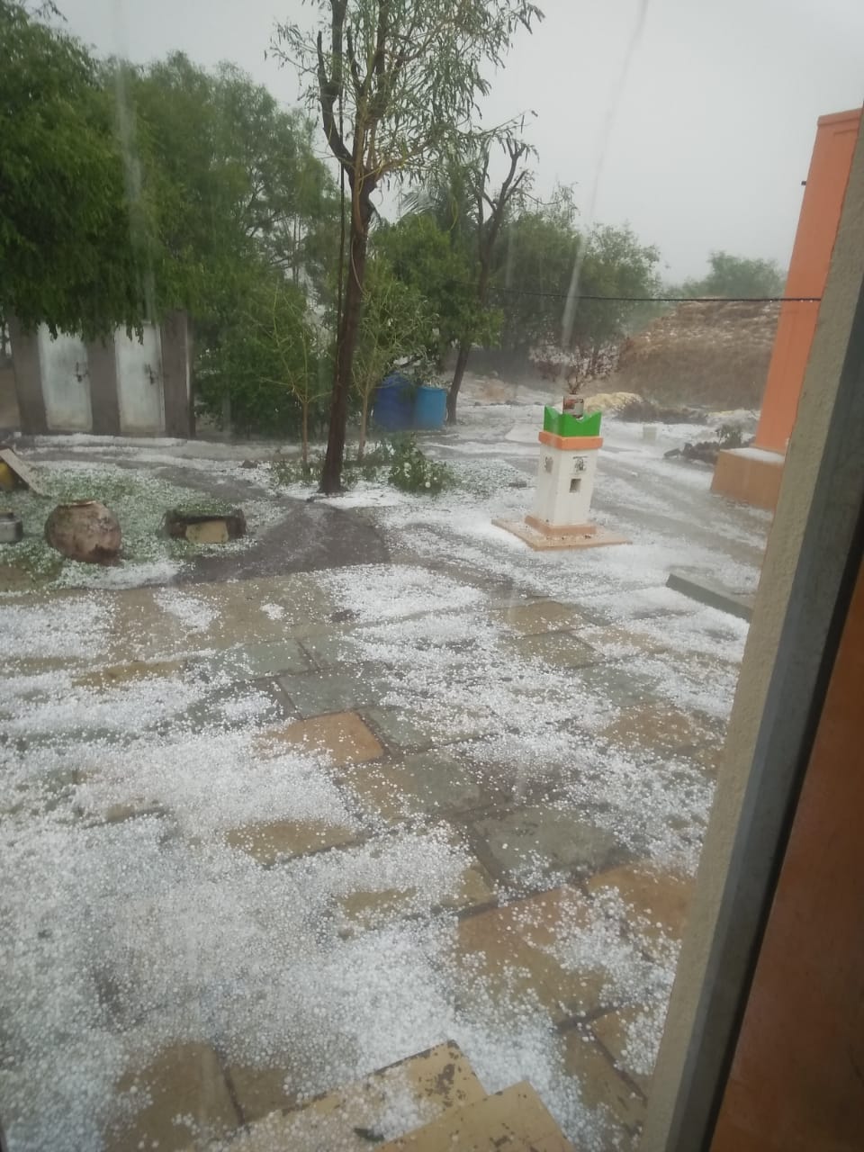 मोळ येथे वादळी वार्‍यासह गारांचा पाऊस; शेतीपिकांचे नुकसान