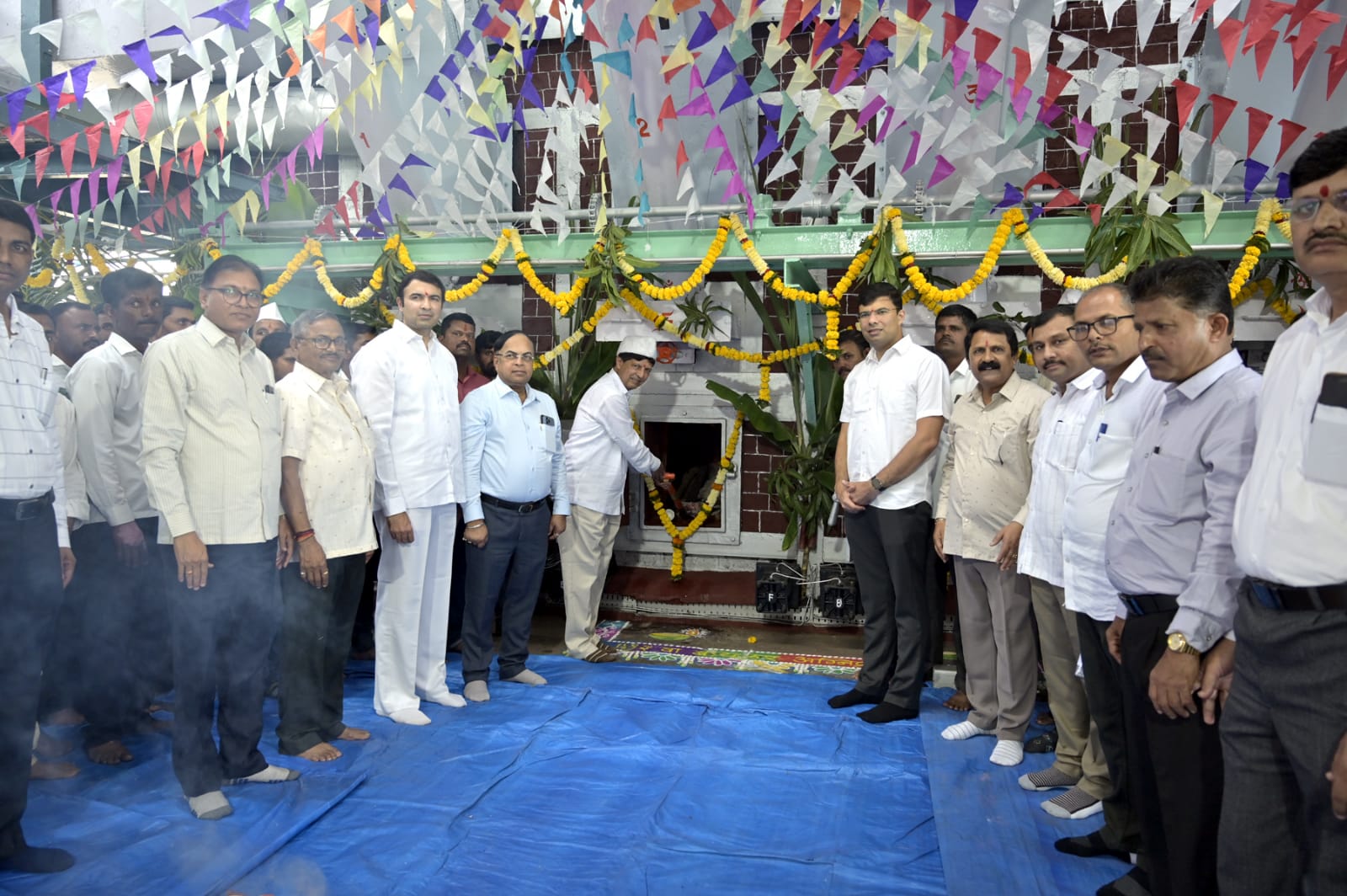 ‘जयवंत शुगर्स’चा बॉयलर अग्निप्रदीपन सोहळा उत्साहात