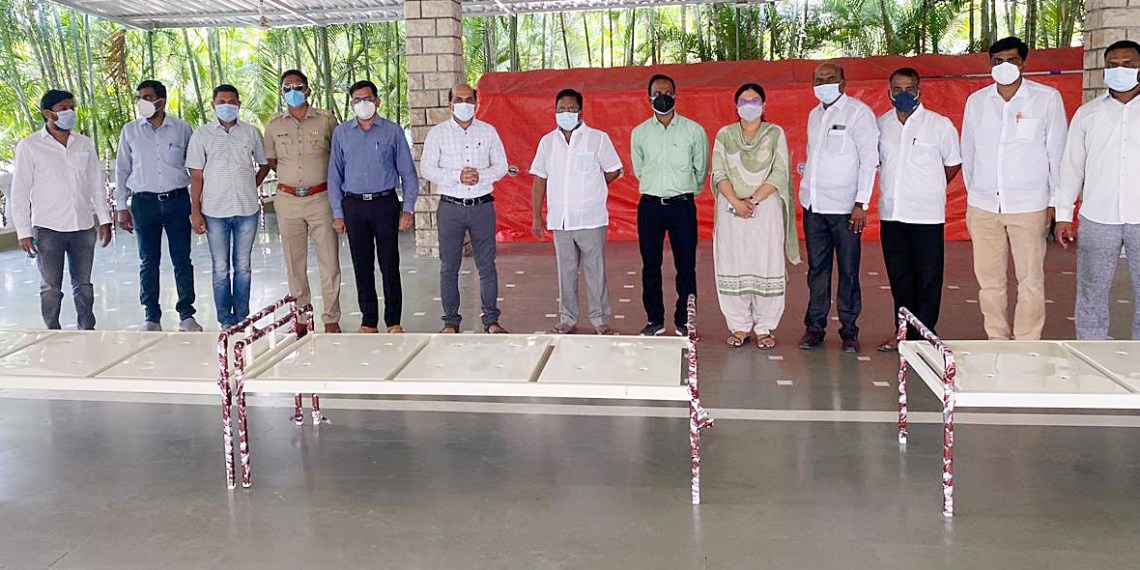 ‘सजाई गार्डन मंगल कार्यालया’त साकारतेय शंभर बेड्सचे कोरोना केअर सेंटर