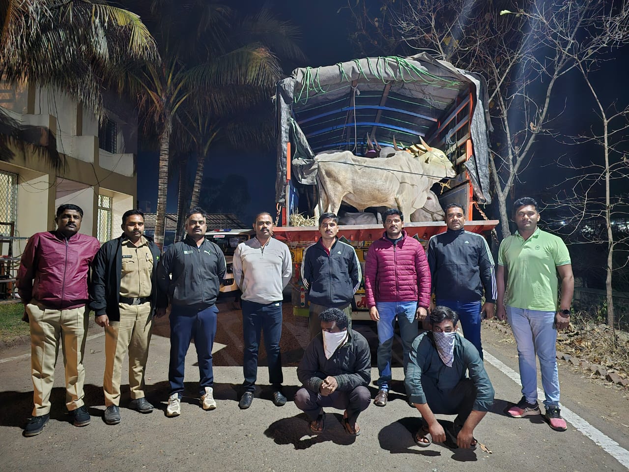 कत्तलीसाठी जनावरे घेऊन निघालेला टेम्पों ताब्यात  