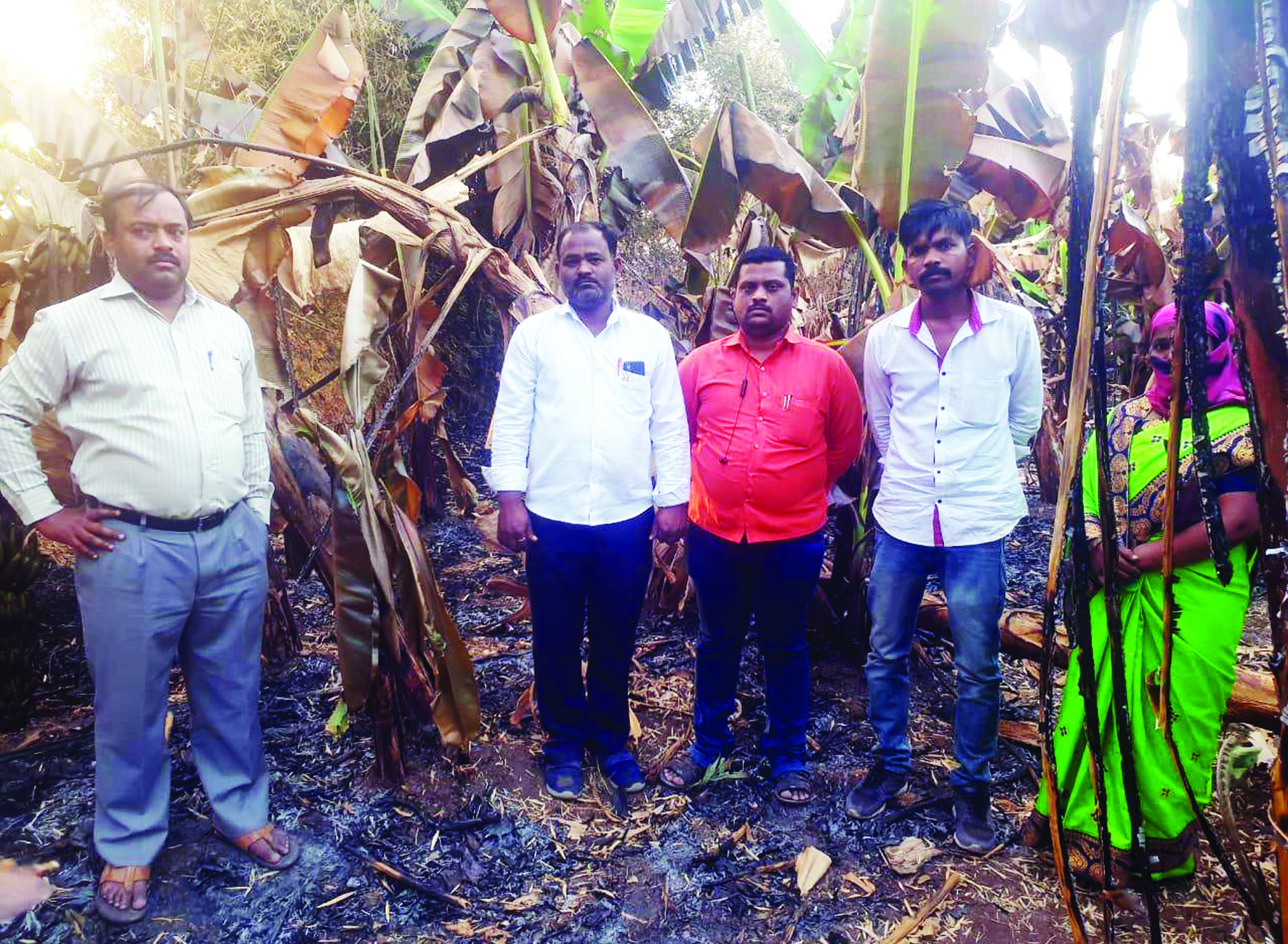 गुरसाळे येथे आगीत लाखोंची वित्तहानी